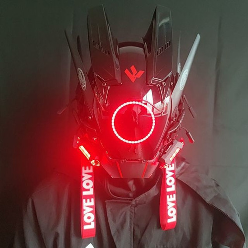 Nueva Máscara De Samurái Shinobi Light, Casco Cyberpunk, Sue