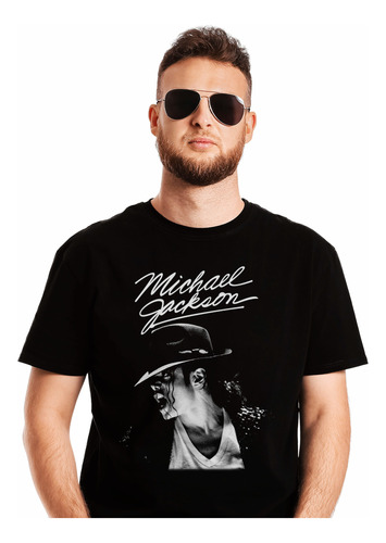 Polera Michael Jackson Face Greyscale Pop Abominatron