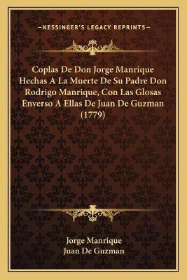 Libro Coplas De Don Jorge Manrique Hechas A La Muerte De ...