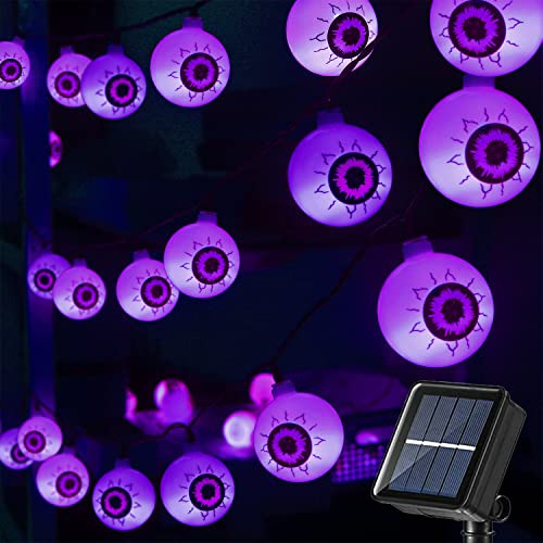 Luces Solares De Halloween Exteriores Forma De Ojo Que ...