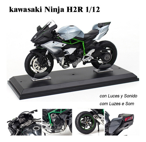 Kawasaki Ninja H2r Racing Motorcycle Series Miniature Metal