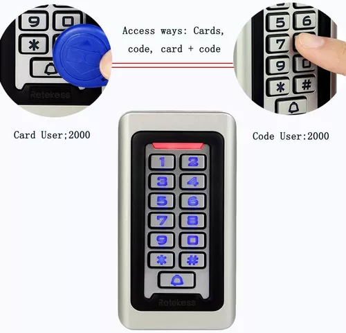 125KHz IP68 Cerradura de puerta electrónica RFID al aire libre 2000  usuarios 26 teclado de seguridad cerradura de control de acceso para  oficinas