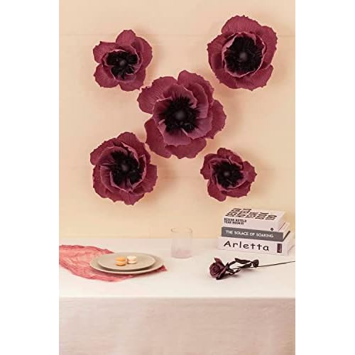 Flores Hechas Mano, Grandes Flores De Papel Crepé (con...