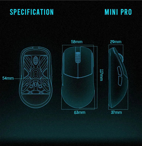 Mouse Lamzu Atlantis Mini Pro Gamer Inalámbrico 26k Dpi