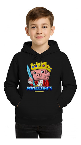 Moletom Youtuber Technoblade Porco Coroa Minecraft Homenagem