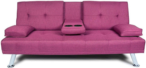 Sofa Cama Moderno Lino Convertible Soporte Futon 