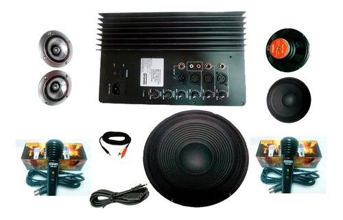 Kit Completo Audio Amplificador  Ideal Para Rockola