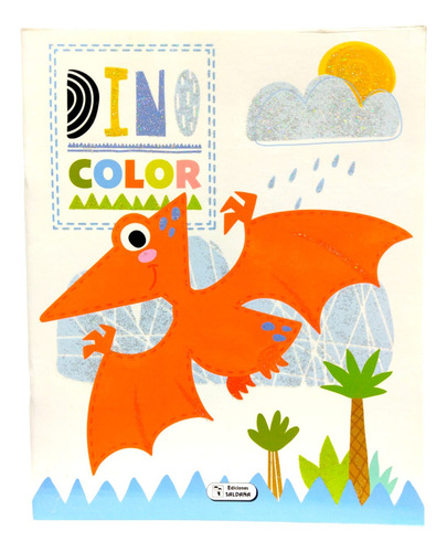 Libro Infantil Para Colorear Dino Color Naranja Colección Colorea Dino 32 Páginas De Dibujos Para Pintar Para Más De 3 Años