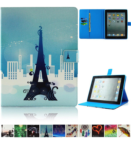 Funda iPad 2/3/4, (tm) De Piel Sintética Tapa Tipo Fol...