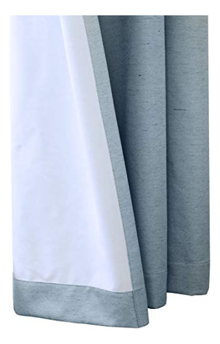 Par De Cortinas Blackout 52 X 84 Pulgadas Color Azul