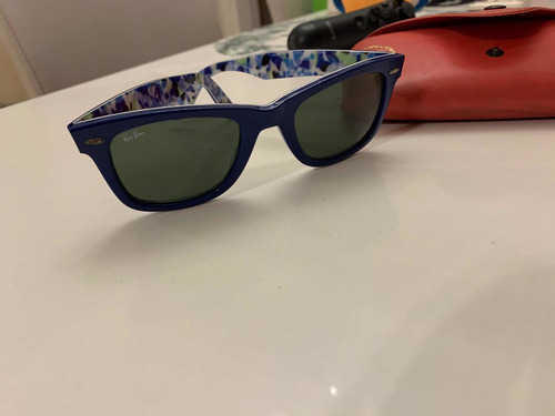 Anteojos Ray Ban Wayfarer Edición Limitada Azul Rb 2140 (Usado)
