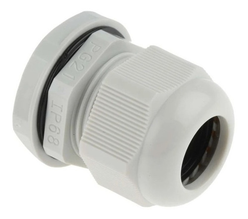100x Prensa Cabo Pg21 Cinza Claro Ip68 (kit C/ 100pçs)