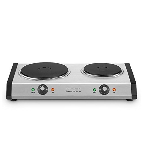 Cuisinart Cb-60 De Hierro Fundido Quemador Doble, Acero Inox