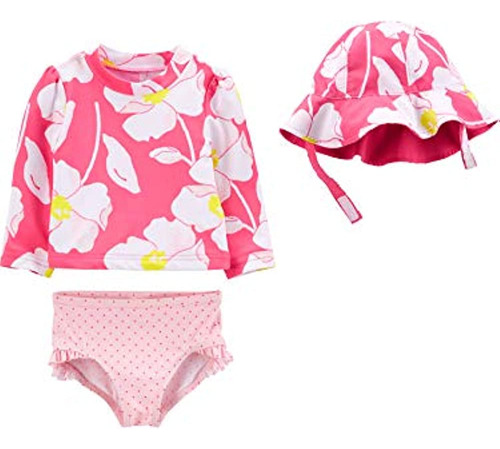 Simple Joys By Carter's Baby Girls' Rashguard, Bottoms, And 