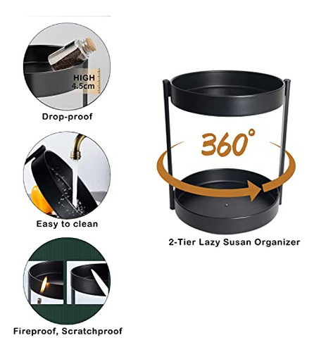 Organizador Giratorio De 2 Niveles 360° Lazy Susan, Soporte