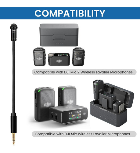 Micrófono Lavalier Colgante Compatible Con Sistema Dji Mic Negro
