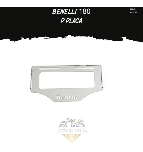 Porta Placa Partes Lujo Moto Benelli 180