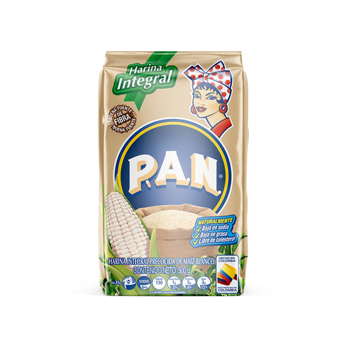 Imagen 3 de 3 de Harina Integral Harina Pan Blanca 500g X4 Uds