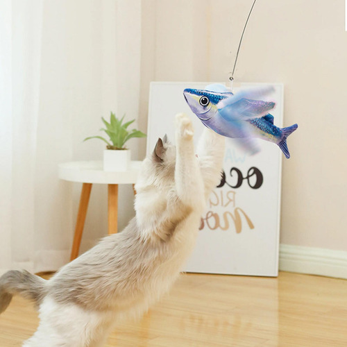Toy De Gato Interactivo Juguete De Pescado Chirriendo Gatos