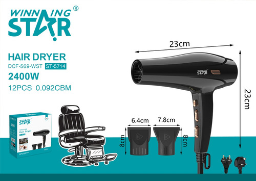 Secador De Pelo 2 Velocidades 2 Temperaturas 2400w