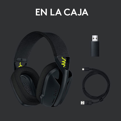 Audífonos Logitech G435 Inalámbricos Ps5/pc Usb Negro Negro
