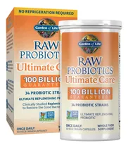 Comprar Pote Probiótico Crudo Garden Of Life Raw 100 Bi 30 Cápsulas 34 Cepas Sin Sabor