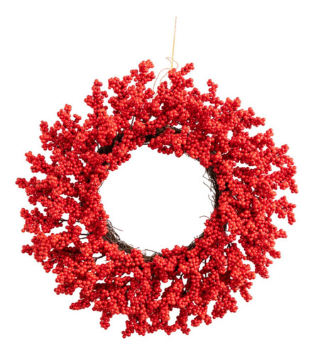 Corona De Frutos Rojos Para Puerta De Entrada, Corona