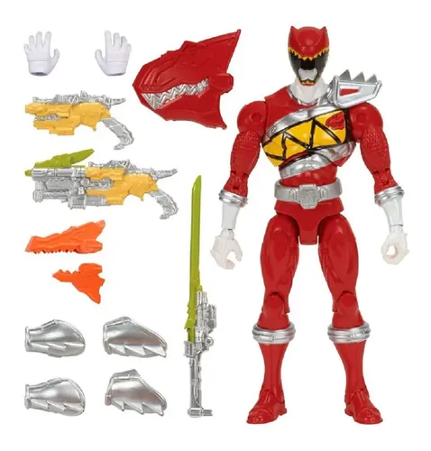 特撮 Power Rangers Dino Charge Red Ranger Power Rangers Dino Charge - Dino Ranger Vermelho Com Armadur