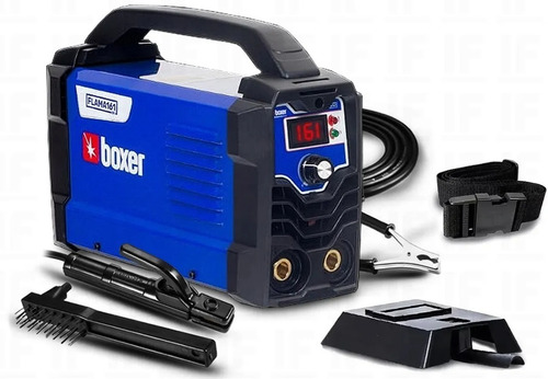 Máquina de solda inverter Boxer Flama 161 BV azul e preta 110V/220V