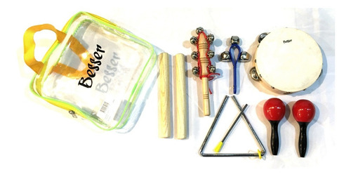 Besser Lt6a Kit Set Percusion Infantil Niños Escuela + Bolso