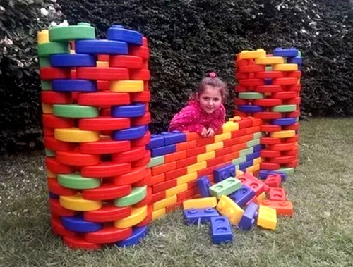 Bloques Gigantes De Construccion Encastrables Pack X25 25 Gigantes