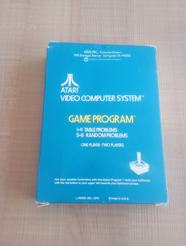 Juego Atari 2600 Videogame Básic Math (Usado)