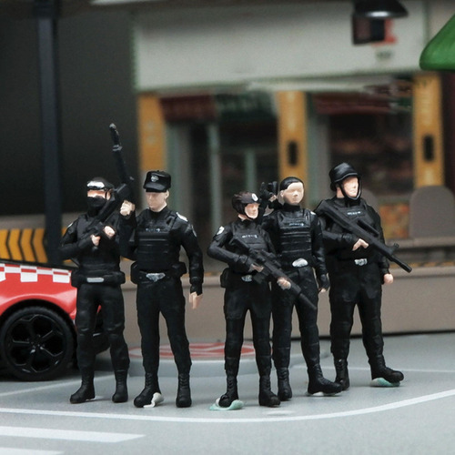 1:64 Escala Policial Figura Pequena Figura Modelo Estilo D