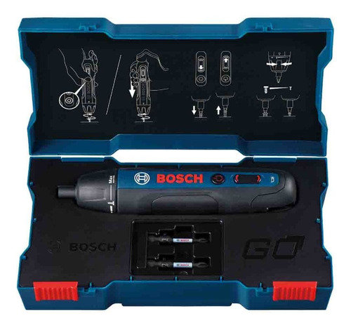 Atornillador A Batería Bosch Go 3,6v Bivolt Color Azul