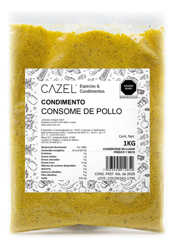 Consomé De Pollo Especial Sazonador Oaxaca 1kg