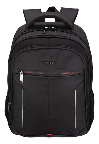 Mochila Biwo Unisex Urbana Porta Notebook Premium Reforzada Color Negro Diseño De La Tela Liso