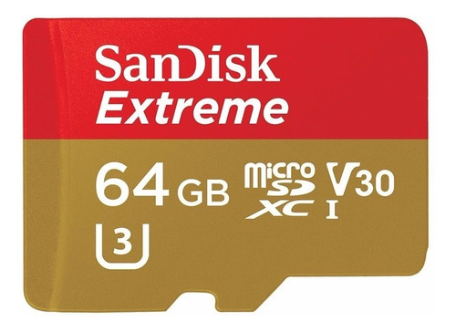 Sandisk Extreme Micro Sdxc 64gb 90mb/s U3 C10 V30.