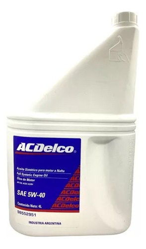 Aceite 100% Sintetico Acdelco Original 5w40 Chevrolet Vw Egs