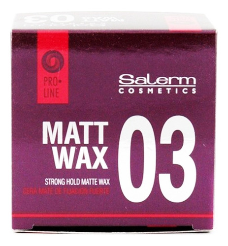 Cera Salerm Matt Wax Fijación Fuerte Para Cabello Mate 50gr 