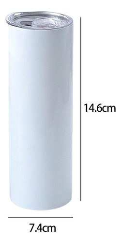 Sublimación Straight Skinny Slim Tumbler Con Tapa 12 Onzas