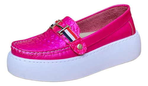 Mocasin Cuero Mujer, Mocasin Doble Uso Con Broche