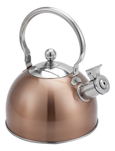 Tetera Silbadora 3 Litros Acero Inoxidable Calibre Pesado Color 2.5lts Bronce