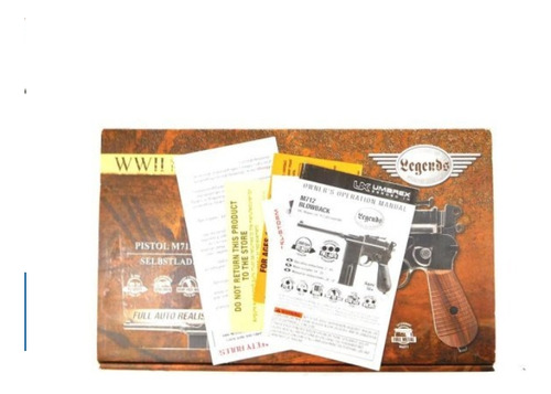 Pistola Legends Umarex Co2 4.5mm M712 Airgun Black Combo