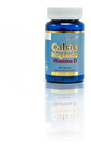 Calcio + Magnesio + Vitamina D  100 Cápsulas . Osteoporosis 