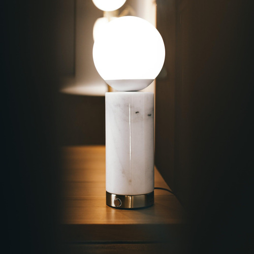 Ozarke Lámpara De Mesa Led De Mármol Moderna Luz De Lectura