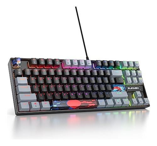 Pack Teclado Mecnico 75% Tkl Usb-c Rgb Para Gamers