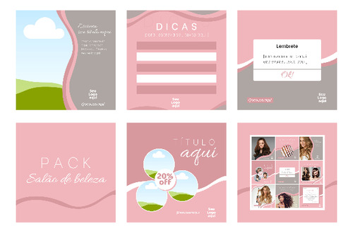 13 Templates Canva Salão De Beleza Editáveis