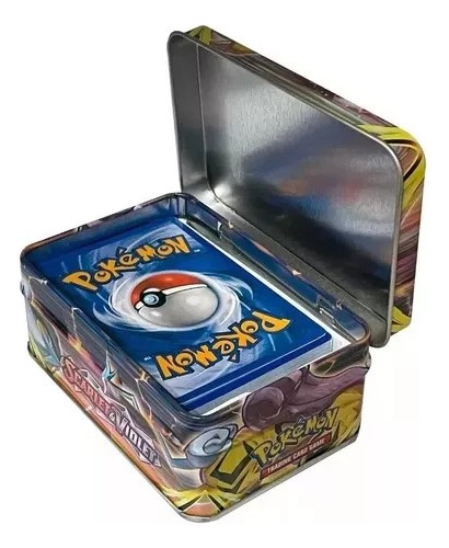 Cartas Pokemon, Caja Metálica Cartas Aleatorias Juego Niños