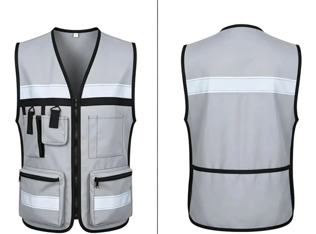Chaleco Brigadista Con Reflejante Textil * Tallas Y Colores Color Gris Talla Del Chaleco Reflejante Xg / 2xg