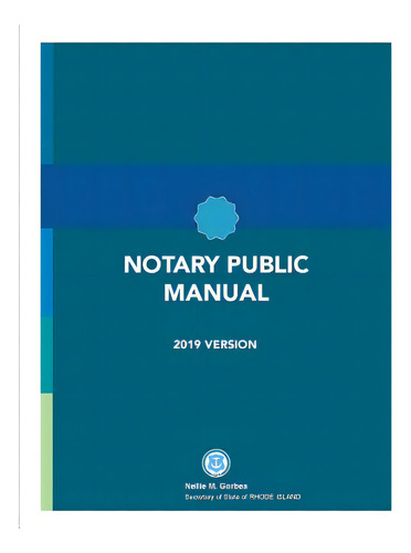 Rhode Island Notary Public Manual, De Secretary Of State, Rhode Island. Editorial Lulu Pr, Tapa Blanda En Inglés